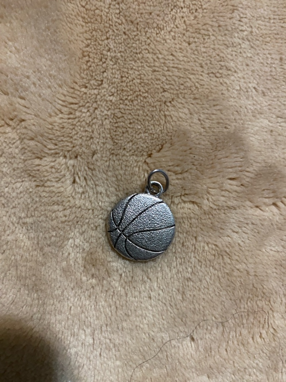 Premier Designs Pewter Silver Basketball Charm Necklace Pendant